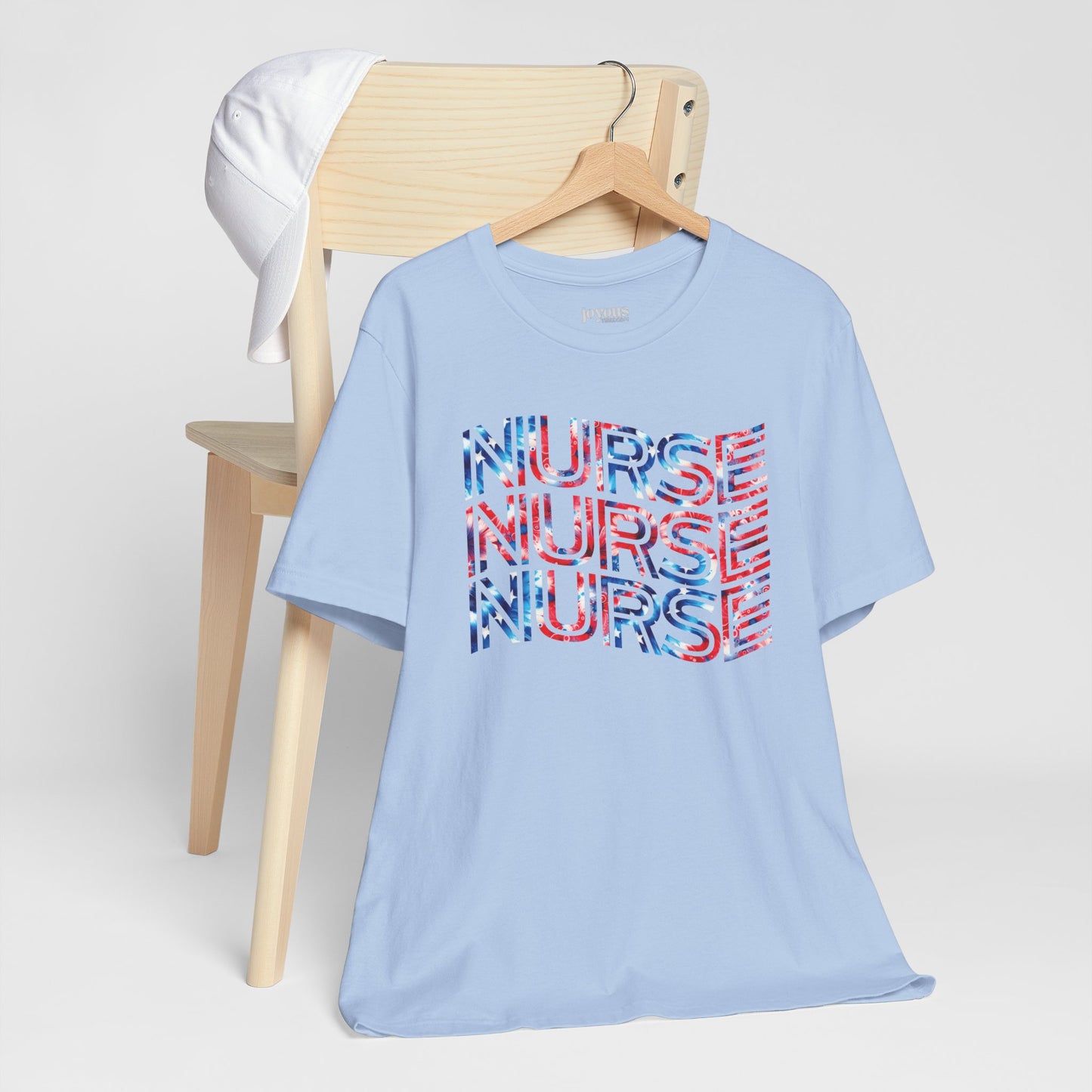 Wavy Patriotic Nurse Shirt - 4th of July Nurse Soft Cotton Tee