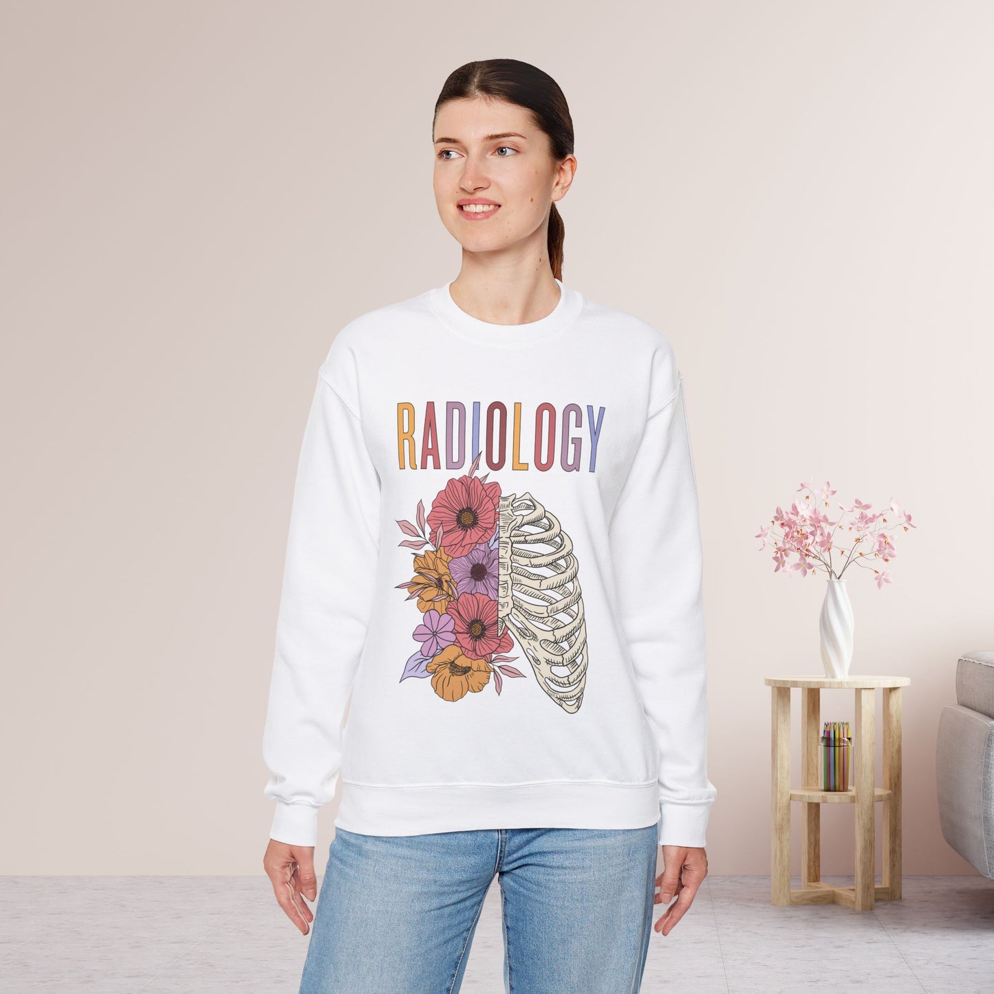 Flower Skeleton Radiology Sweatshirt