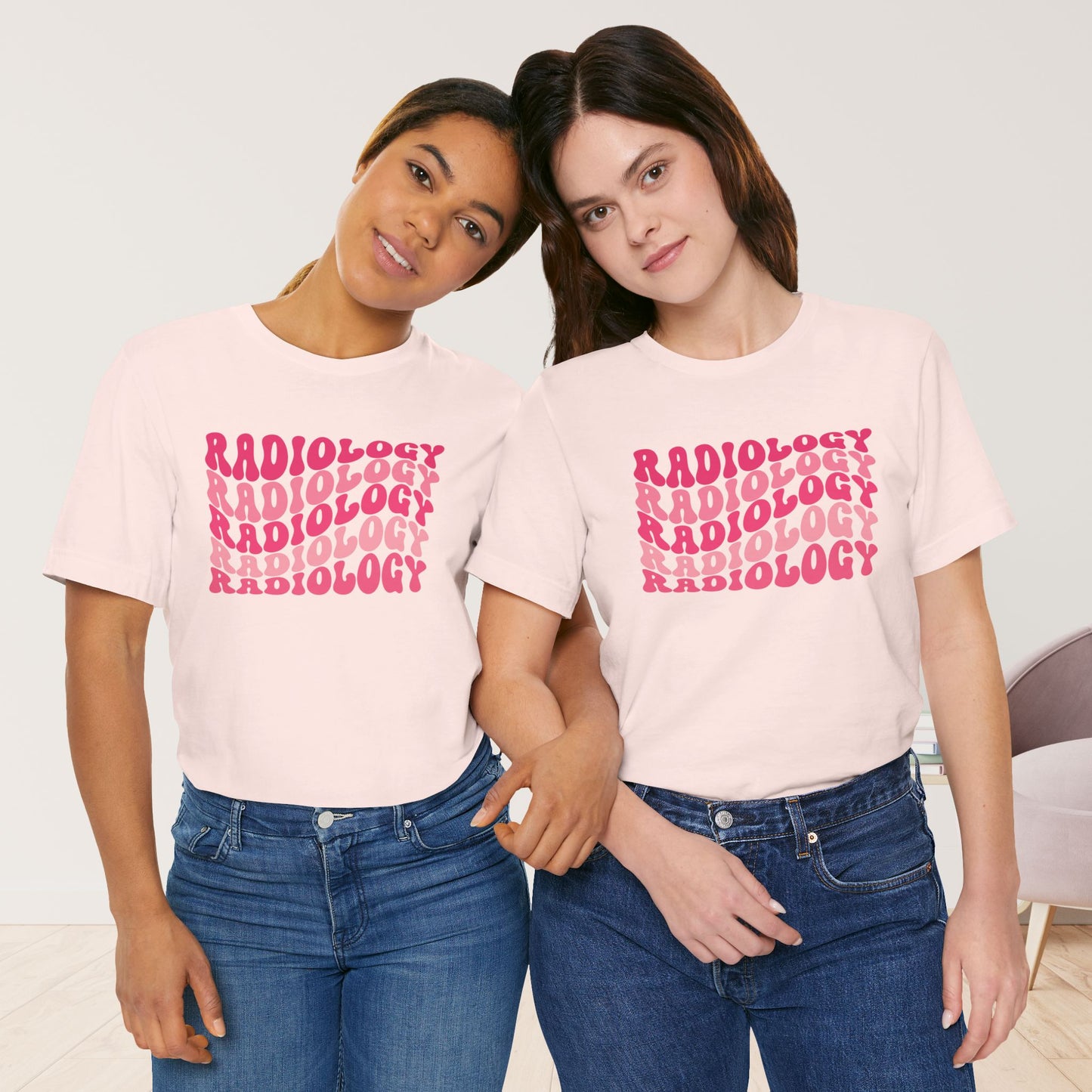 Groovy Pink Radiology Soft Cotton Tee