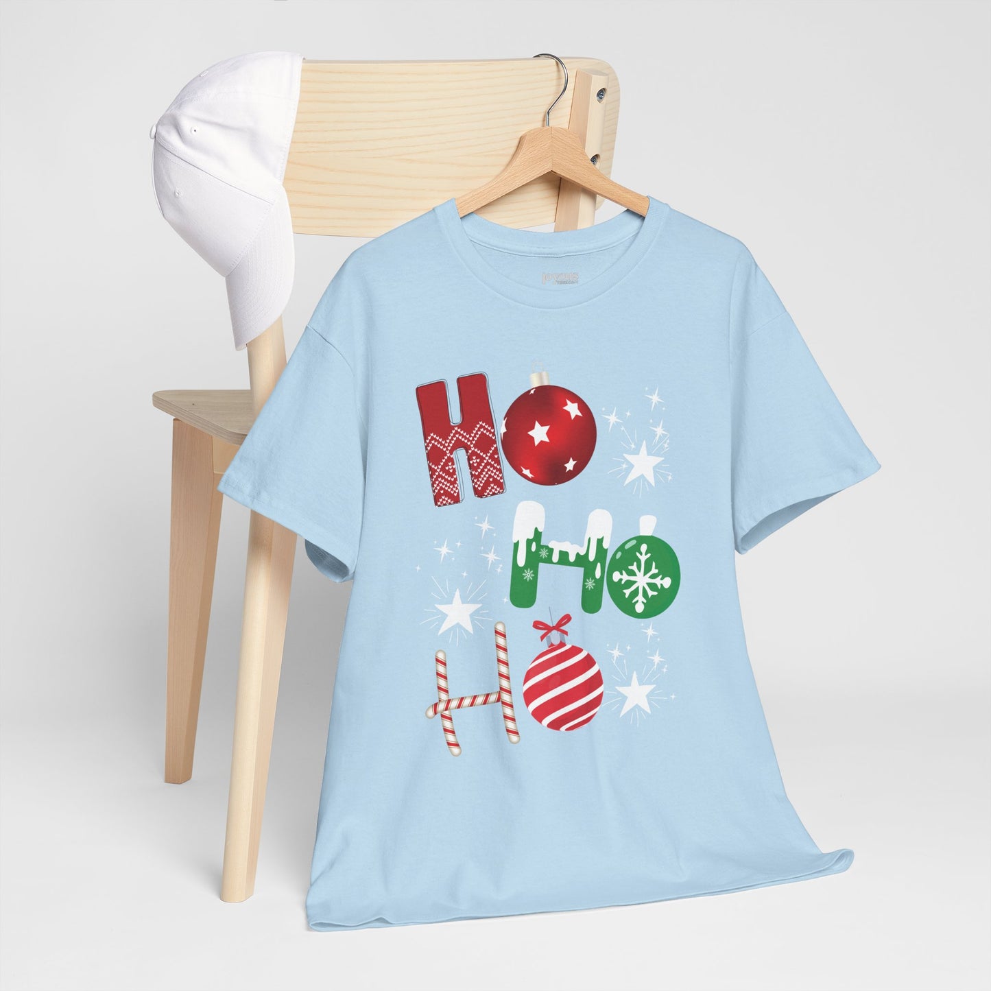 Ho Ho Ho Christmas Shirt - Matching Family Christmas Heavy Cotton Tee