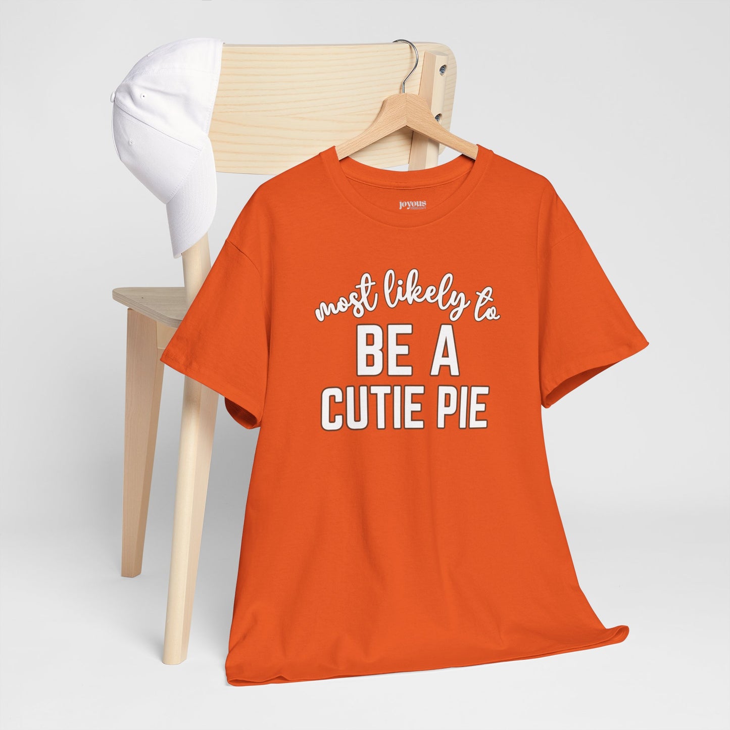 Funny Thanksgiving Shirt - Most likely to Be a Cutie Pie Heavy Cotton Tee