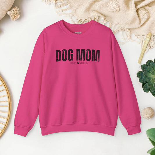Custom Dog Mom Sweatshirt with Dogs Name - Personalized Gift for Dog Mom