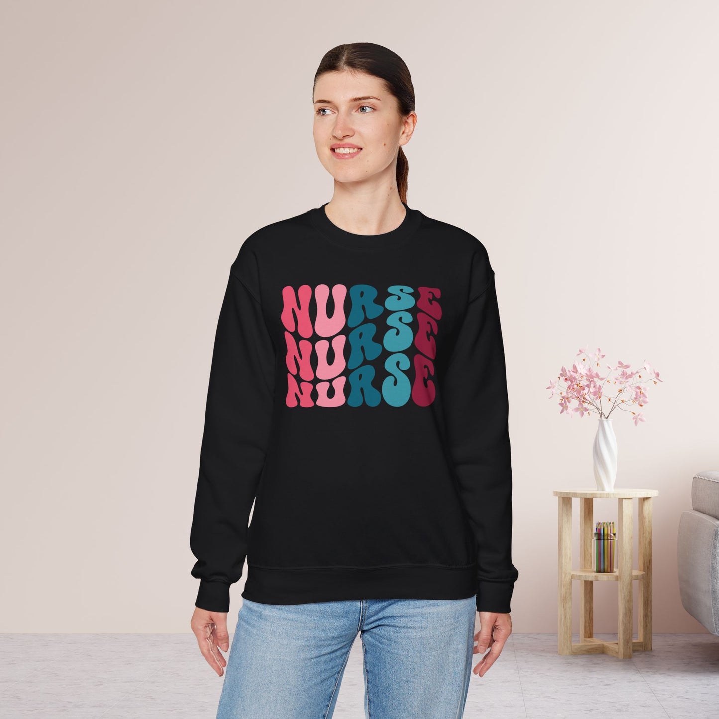 Groovy Colorful Nurse Sweatshirt