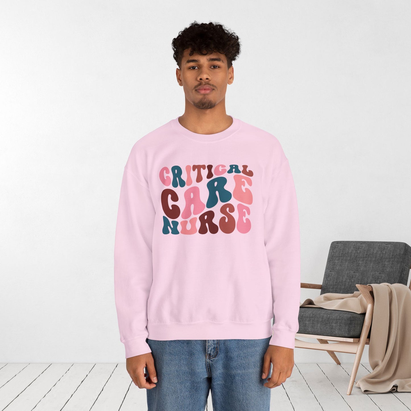 Groovy Critical Care Nurse Sweatshirt