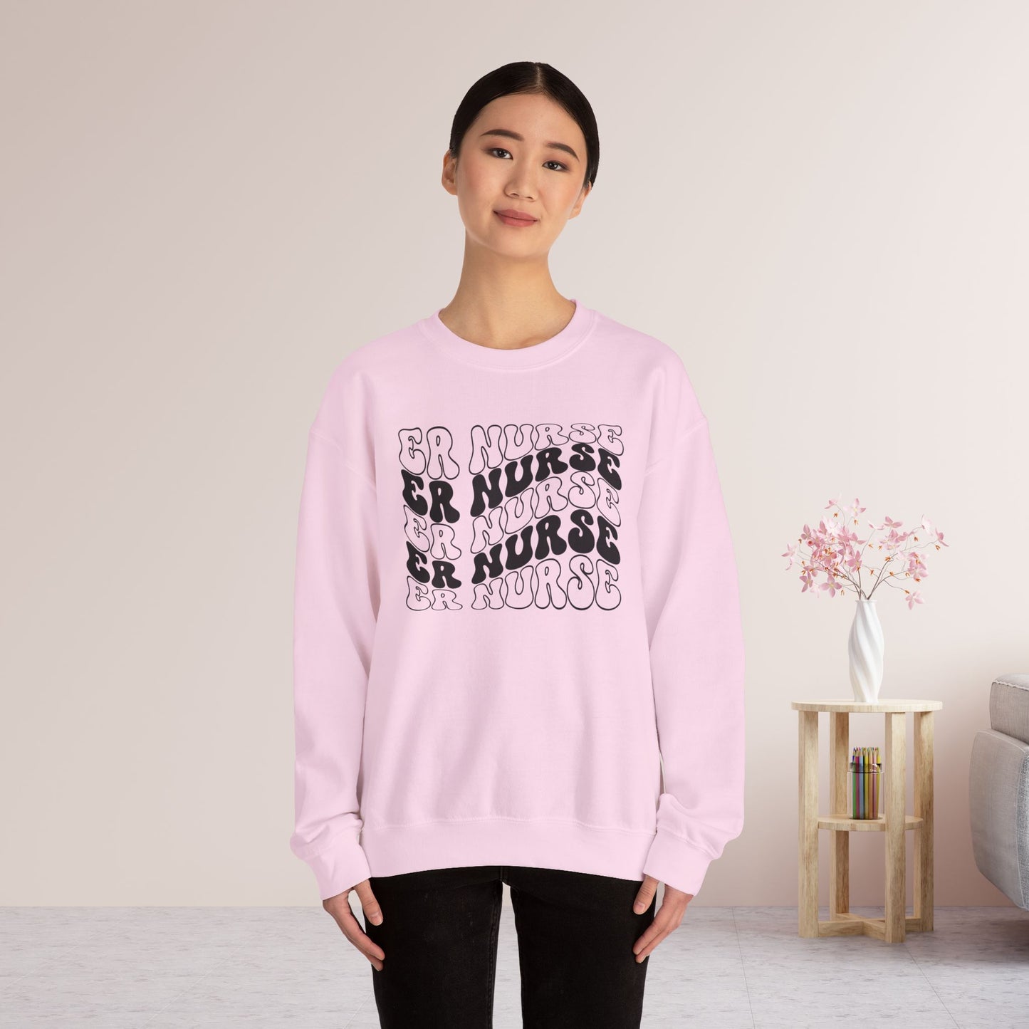 Groovy ER Nurse Sweatshirt - Emergency Nurse Crewneck