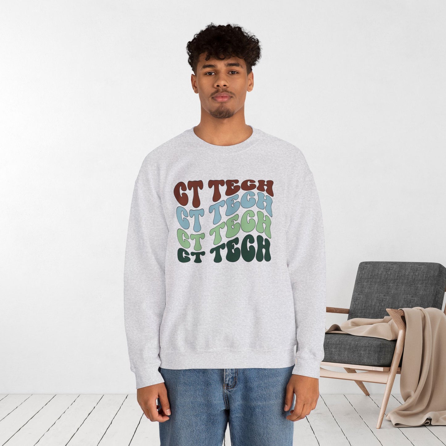 Groovy Colorful CT Tech Sweatshirt - CT Technologist Sweater