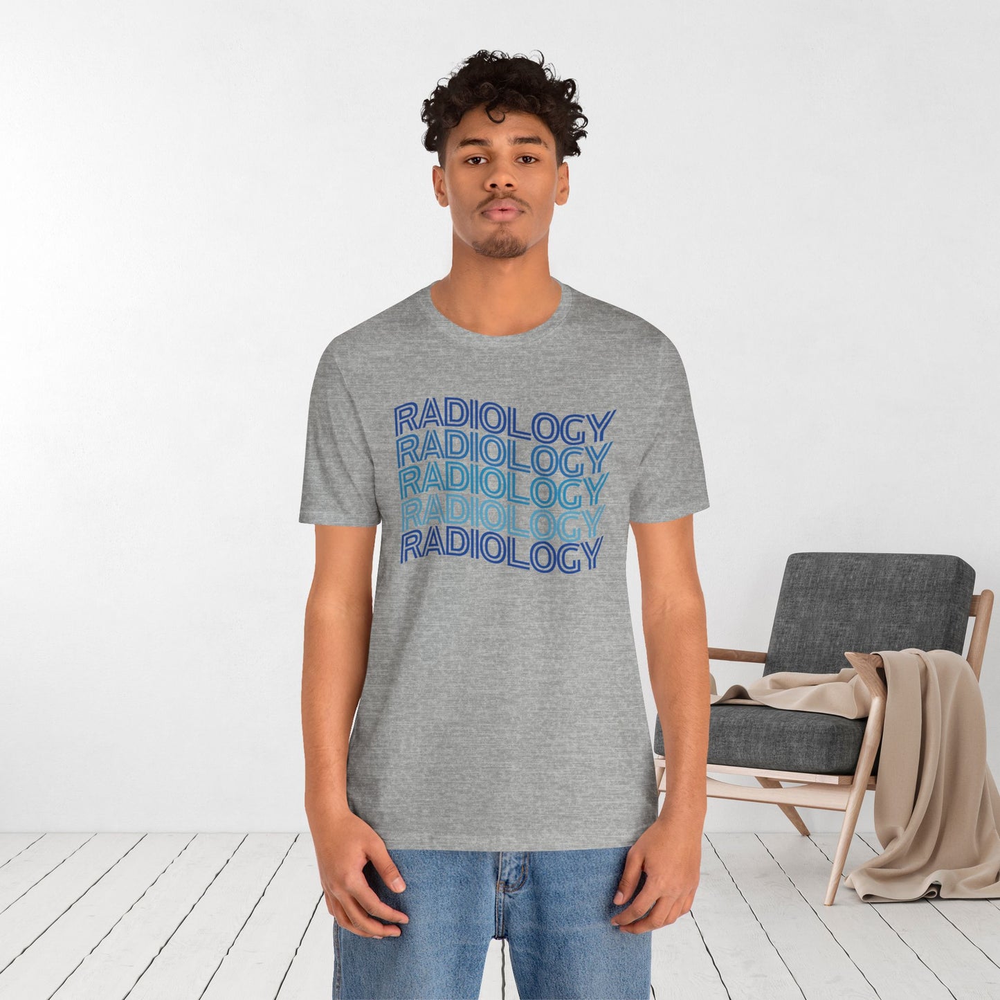 Wavy Blue Radiology Soft Cotton Tee