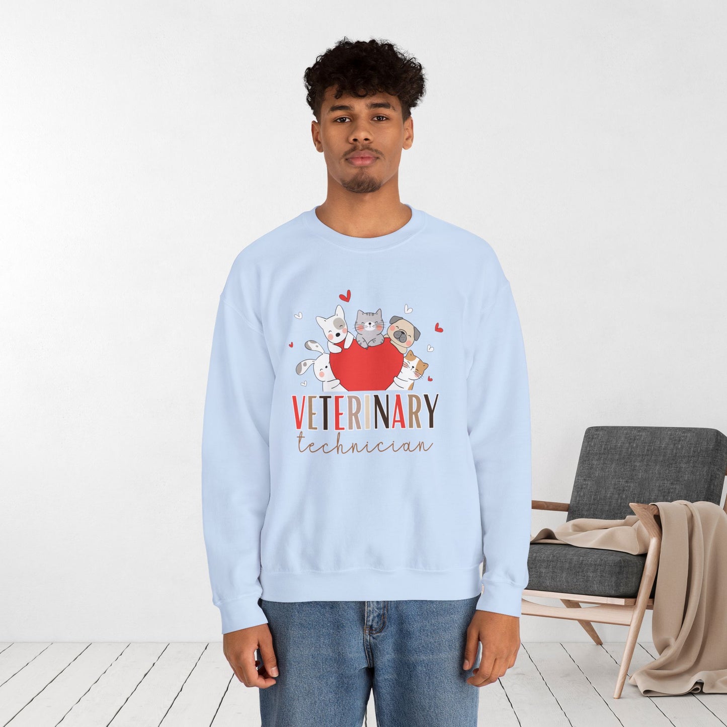 Cute Veterinary Technician Crewneck Sweatshirt for VET Tech