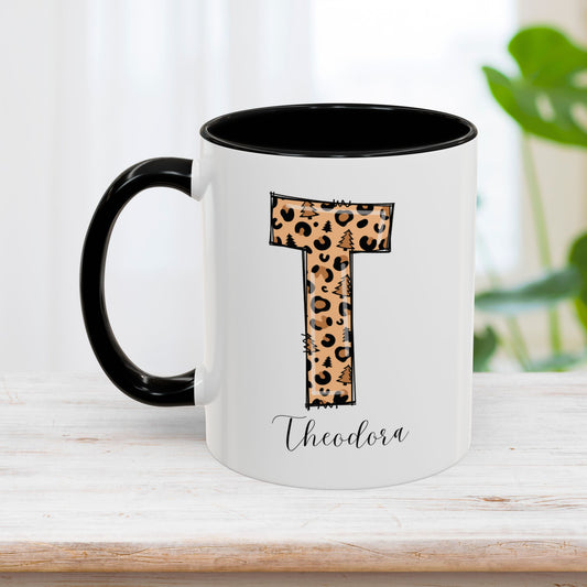 Custom Christmas Initial Letter Mug with Name - Personalized Christmas Gifts A-Z