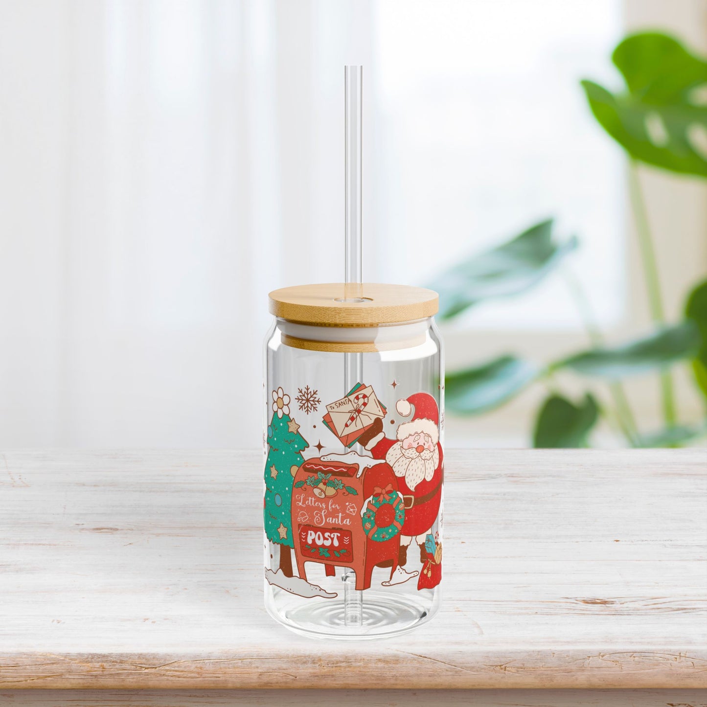 Letters To Santa Retro Christmas Sipper Glass - Best Christmas Gift