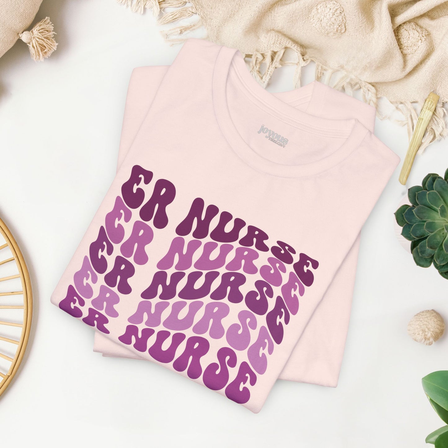 Groovy Purple ER Nurse Shirt - Emergency Nurse Soft Cotton Tee