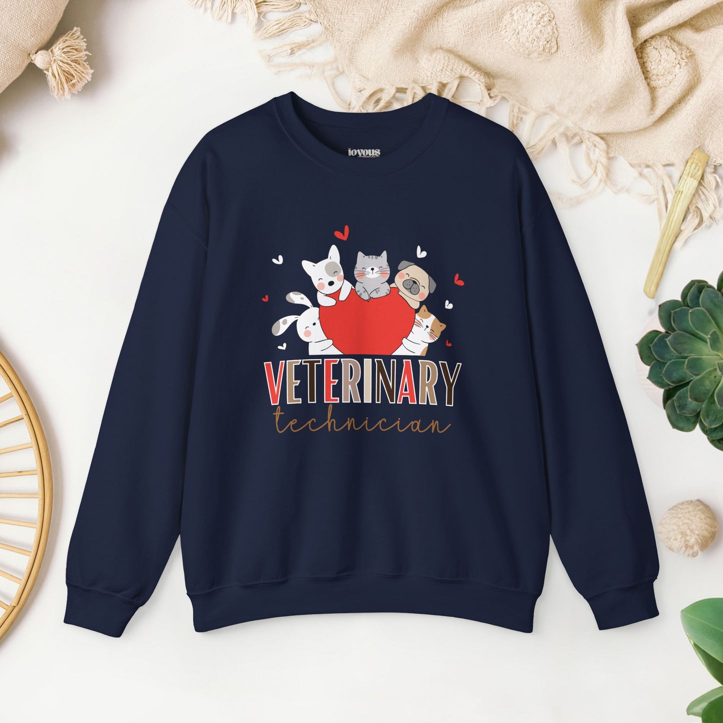 Cute Veterinary Technician Crewneck Sweatshirt for VET Tech