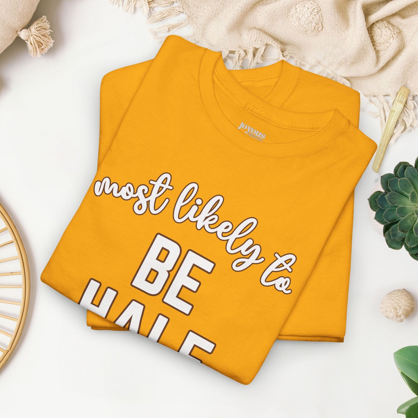 Funny Thanksgiving Shirt - Most Likely To Be Half Baked Heavy Cotton Tee