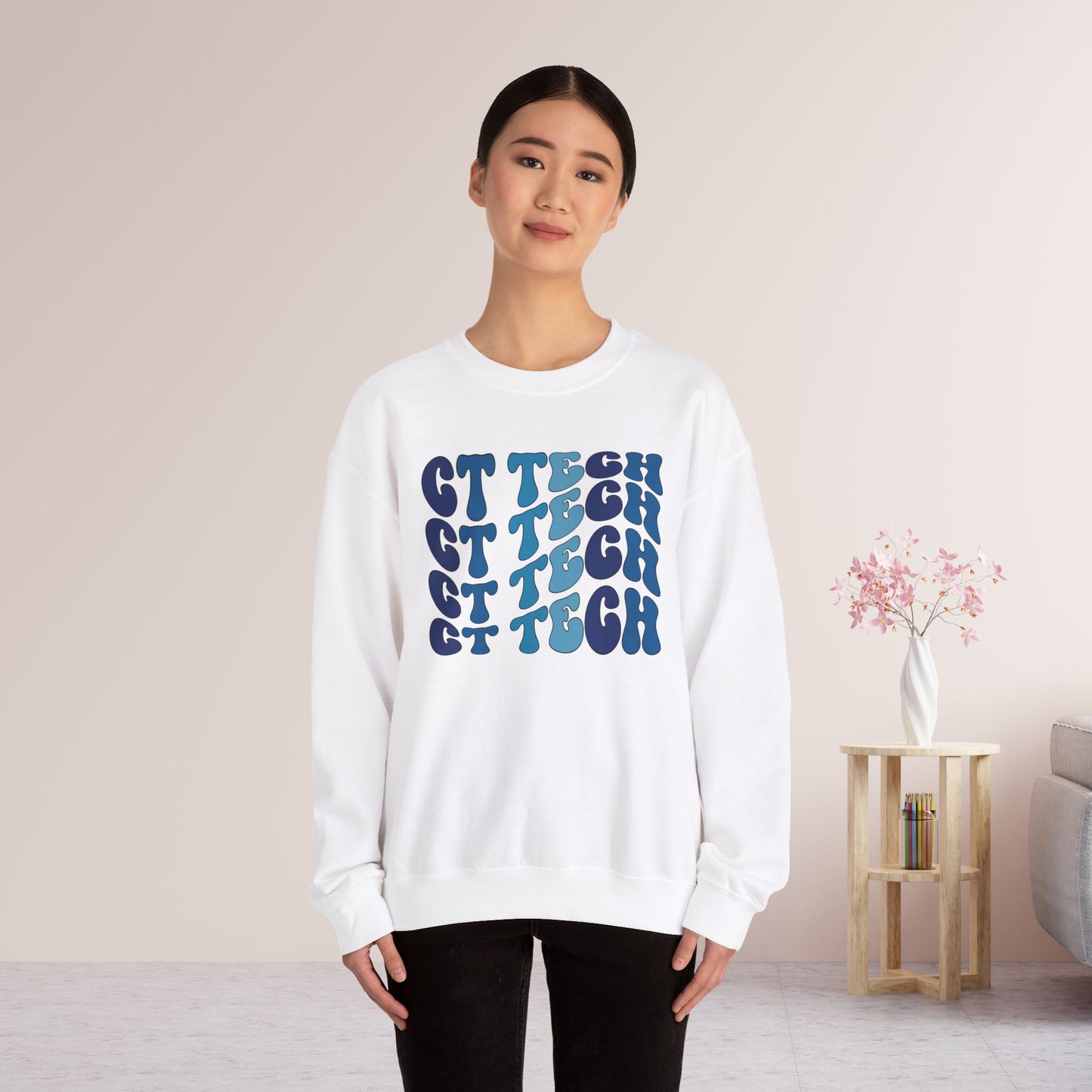 Groovy Blue CT Tech Sweatshirt - CT Technologist Sweater