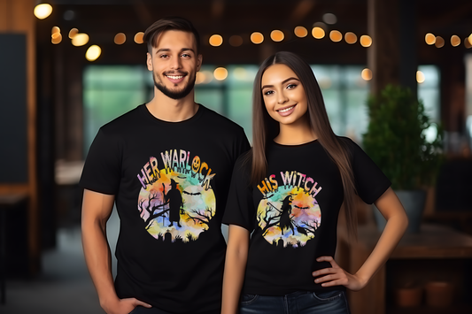 Funny Halloween Matching Couples T-shirt Bundle 10