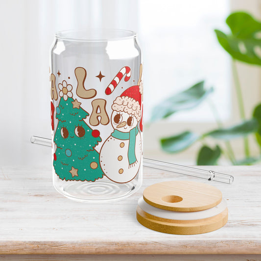 Fa La La La La Retro Christmas Sipper Glass - Best Christmas Gift