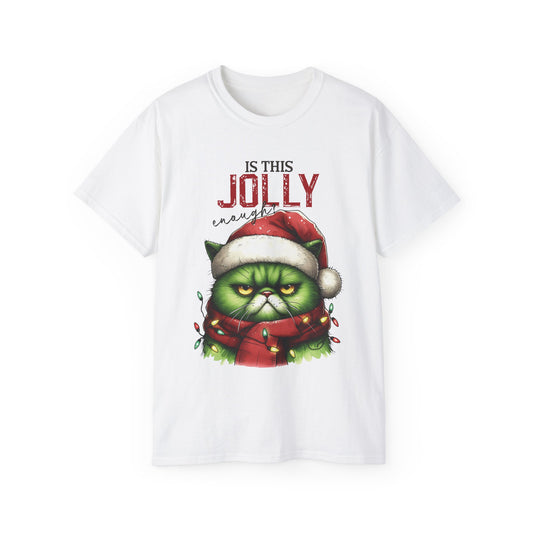 Is This Jolly Enough Christmas Cat Ultra Cotton Tee
