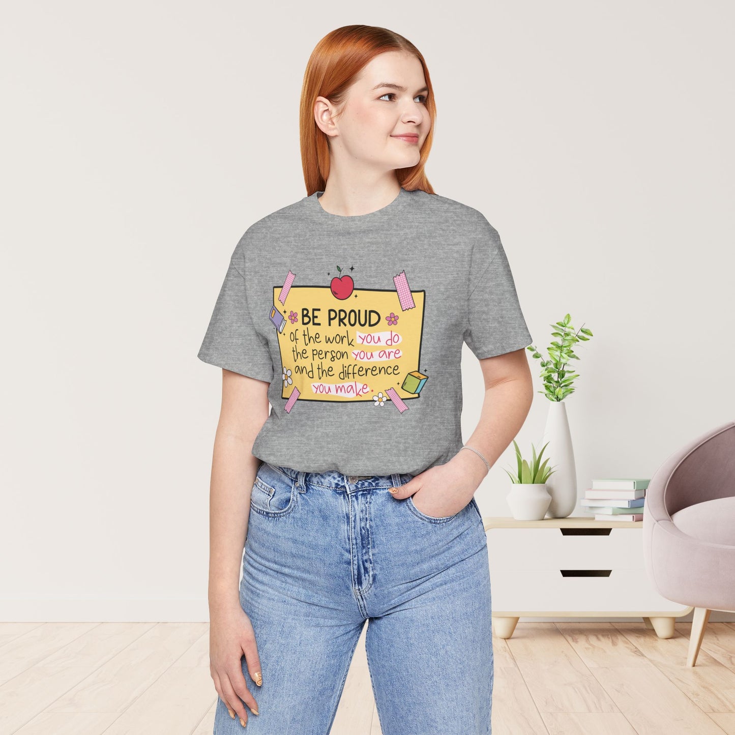 Trendy Motivational Teacher Soft Cotton Tee