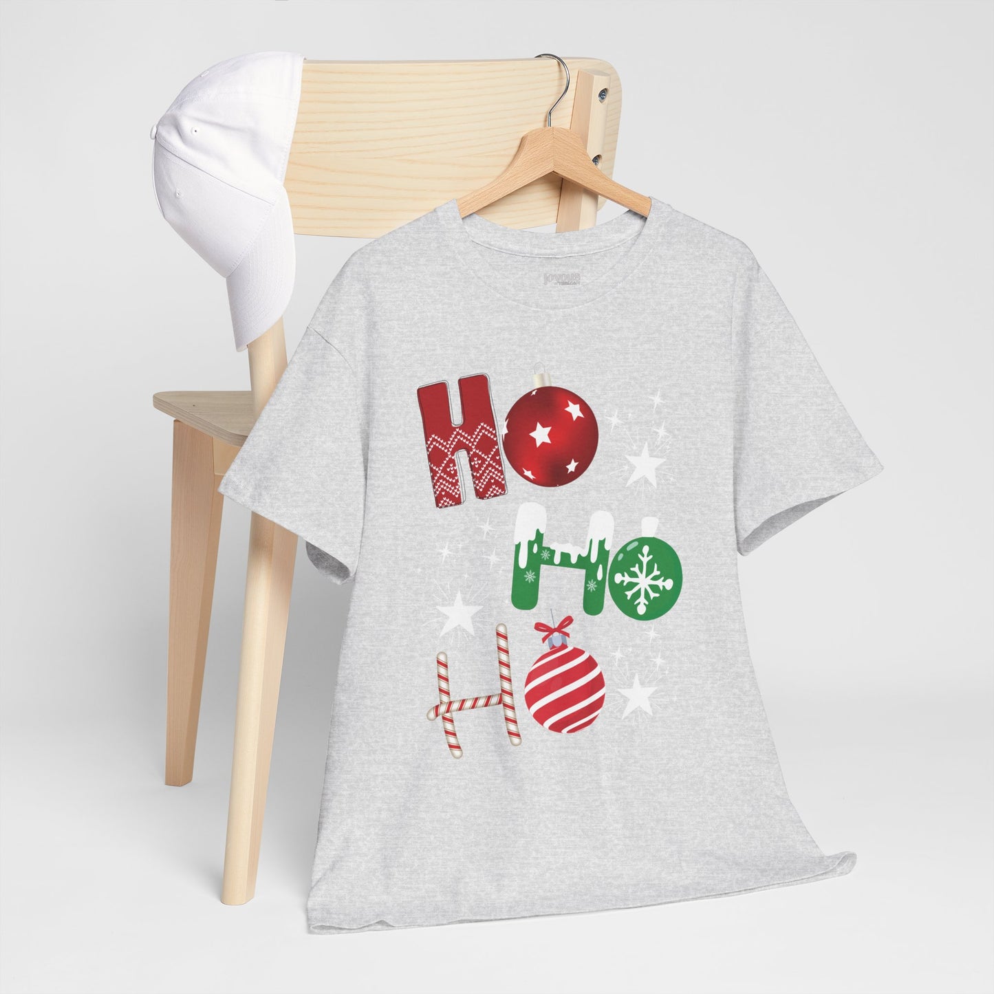 Ho Ho Ho Christmas Shirt - Matching Family Christmas Heavy Cotton Tee