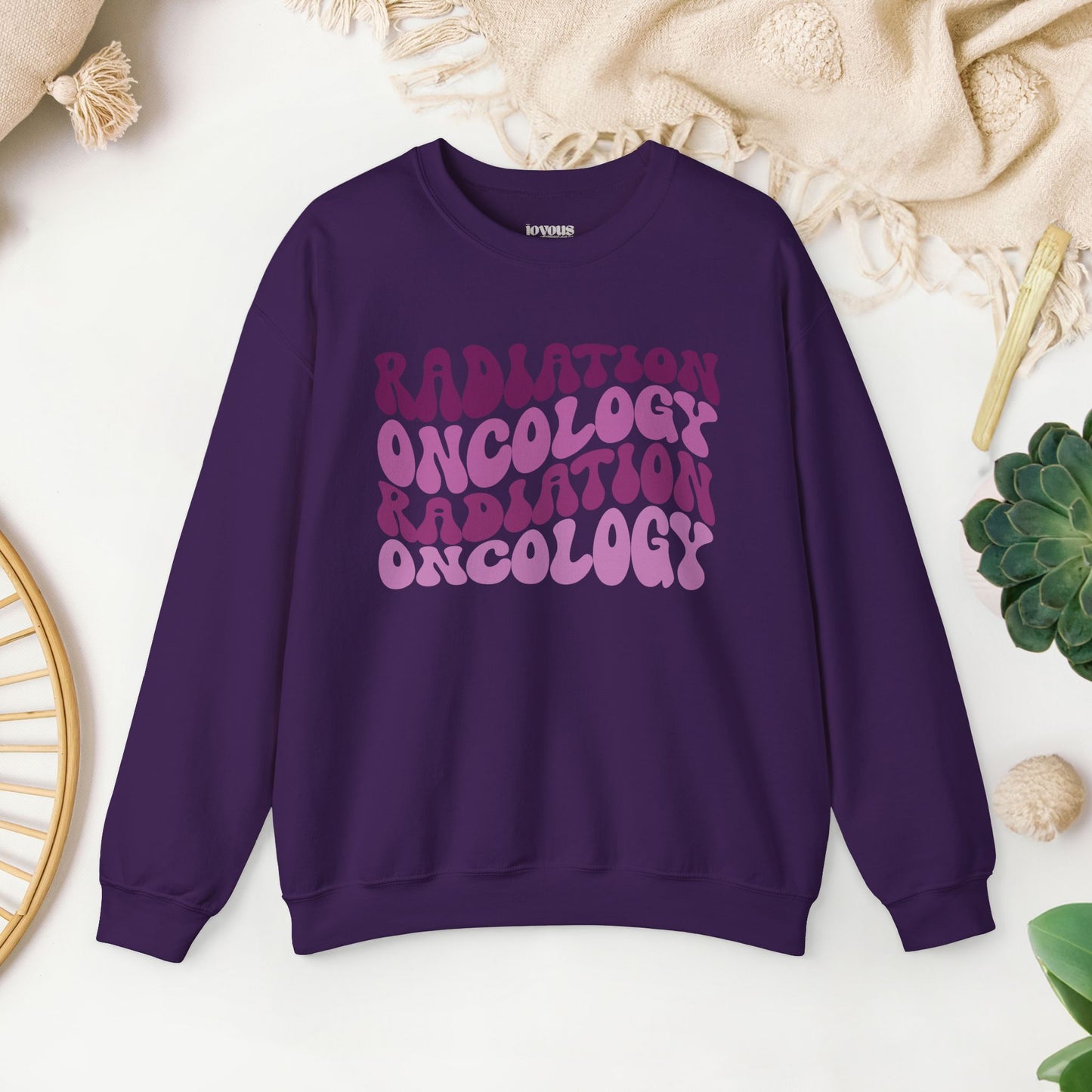 Purple Groovy Radiation Oncology Sweatshirt