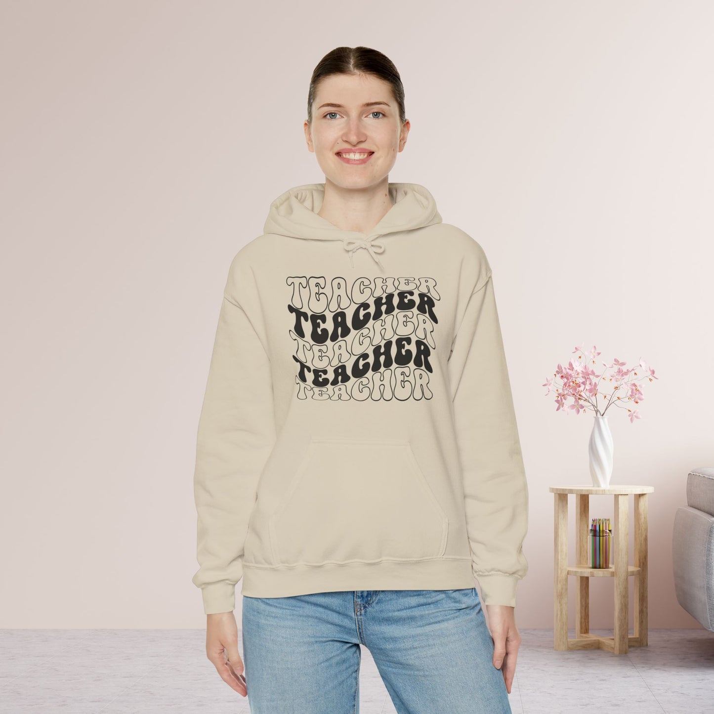 Groovy Unisex Teacher Hoodie for School Teachers