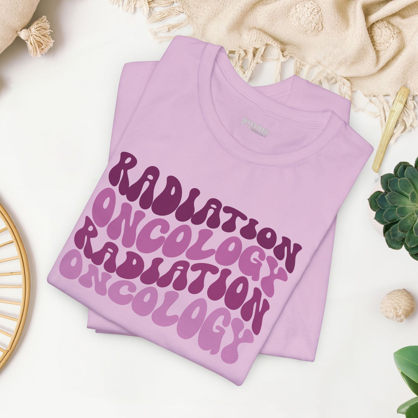 Purple Groovy Radiation Oncology Soft Cotton Tee