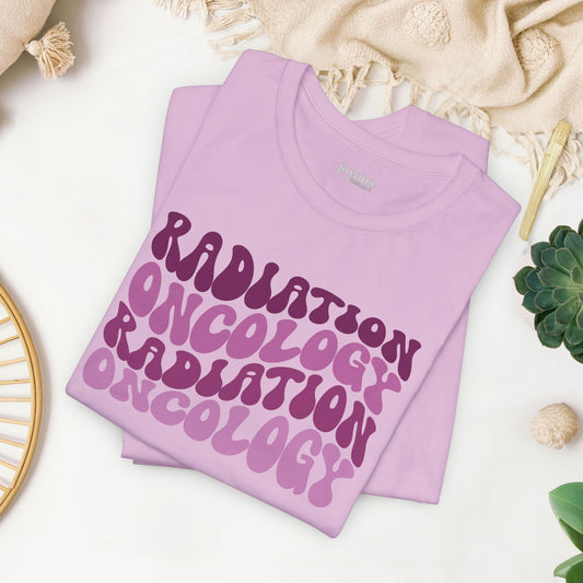 Purple Groovy Radiation Oncology Soft Cotton Tee