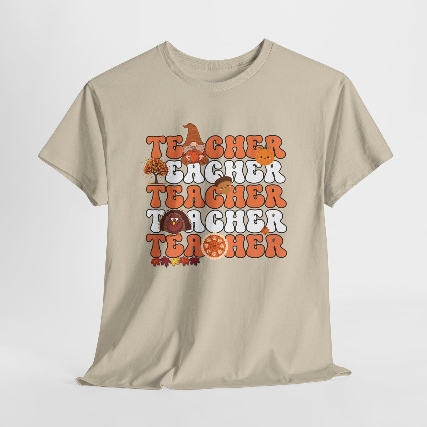 Groovy Thanksgiving Teacher Heavy Cotton Tee