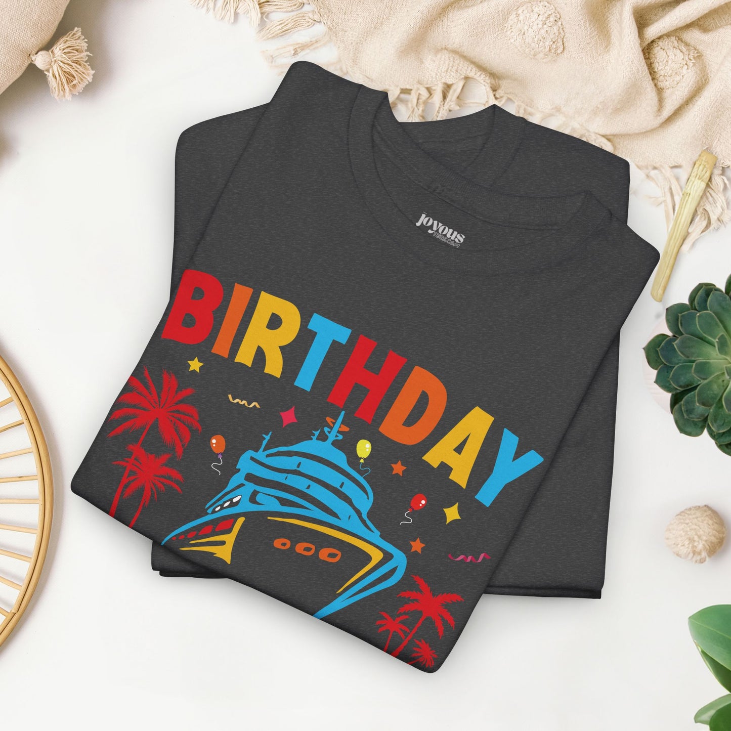 Birthday Cruise Squad Shirt - Family Cruise Vacation Heavy Cotton Tee