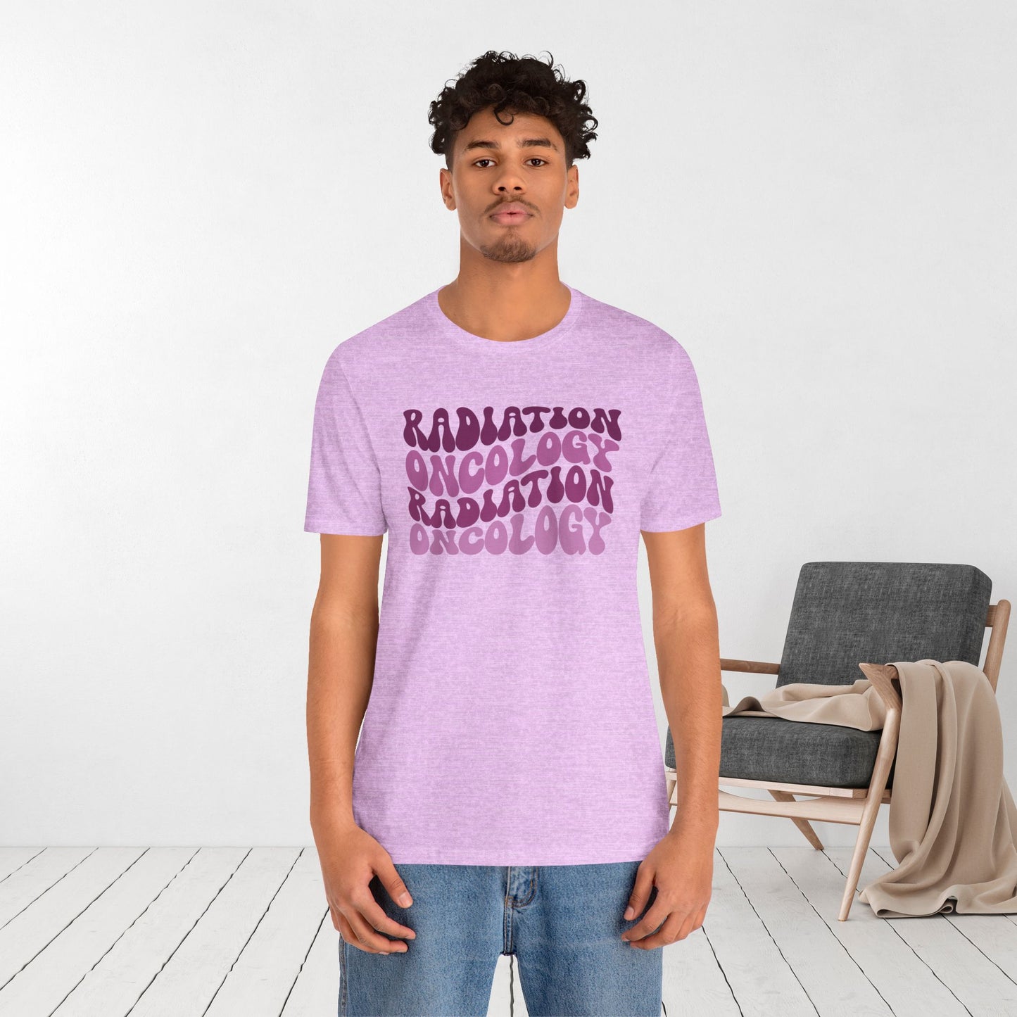 Purple Groovy Radiation Oncology Soft Cotton Tee