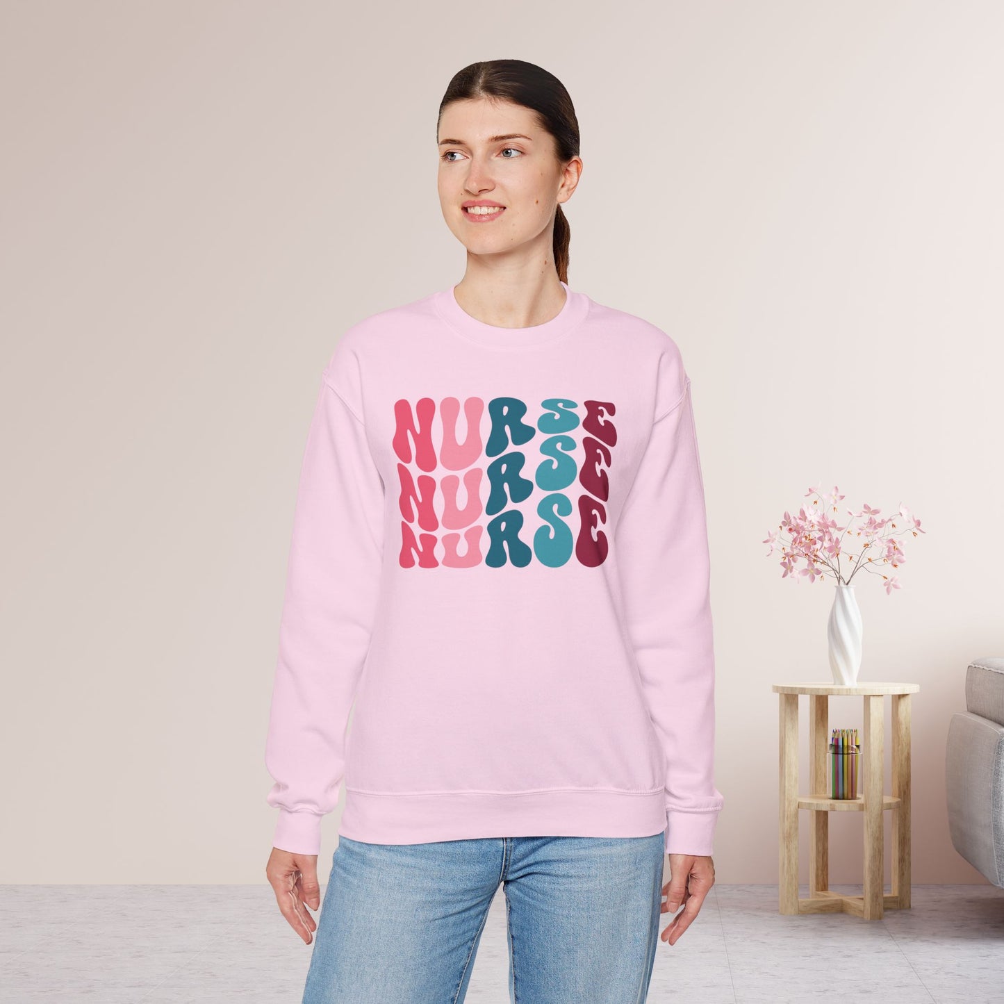 Groovy Colorful Nurse Sweatshirt