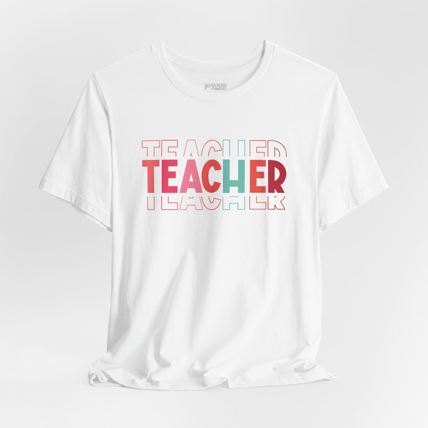 Colorful Teacher Soft Cotton Tee for School Teachers