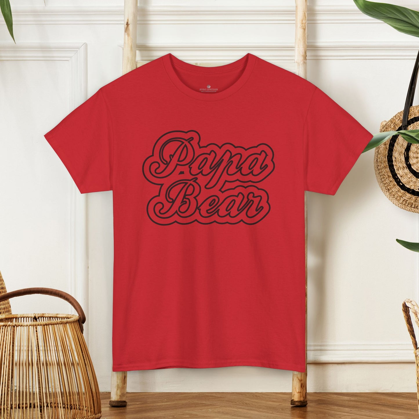 Papa Bear Heavy Cotton Tee - Gift for Dad for Father's Day