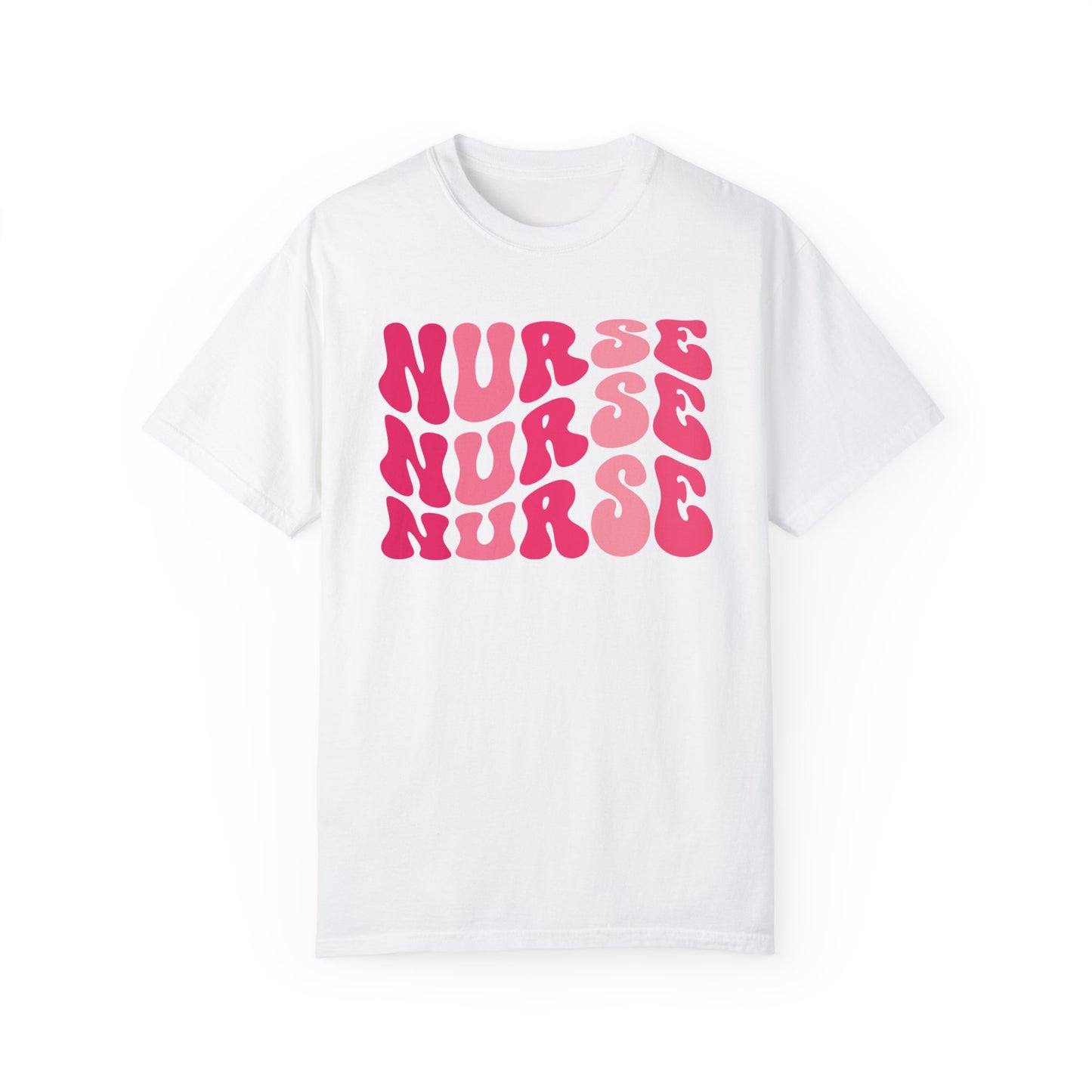 Groovy Pink Comfort Colors Nurse Shirt