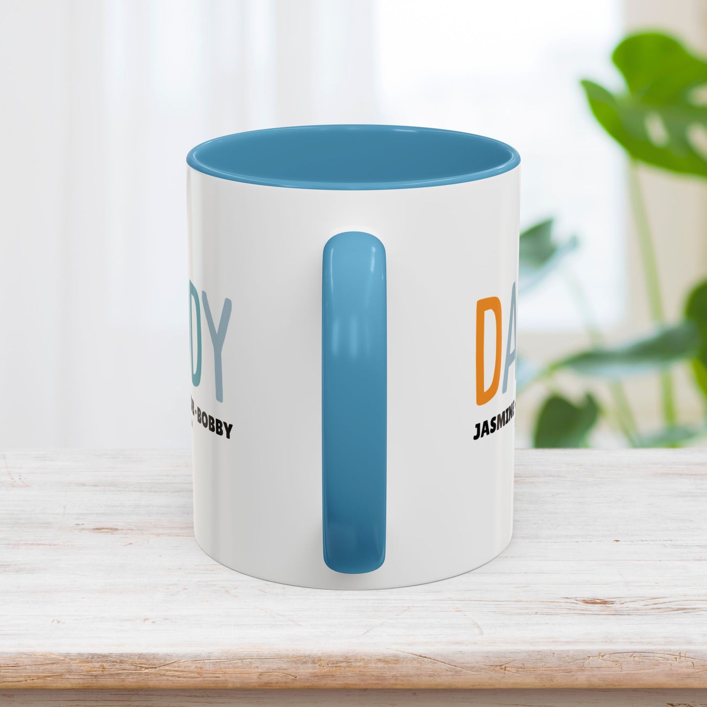 Personalized Daddy Coffee Mug with Kids Names - Custom Dad Gifts for Father's Day