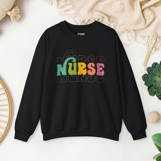 Groovy Retro Nurse Sweatshirt