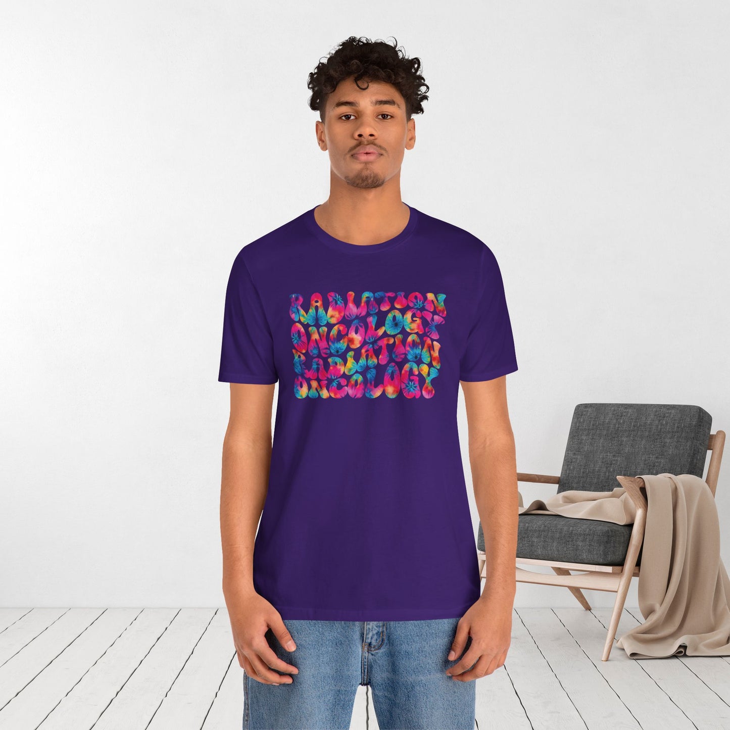 Tie Dye Groovy Radiation Oncology Soft Cotton Tee