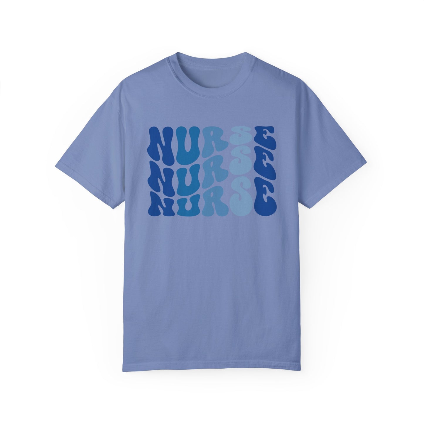 Groovy Blue Comfort Colors Nurse Shirt