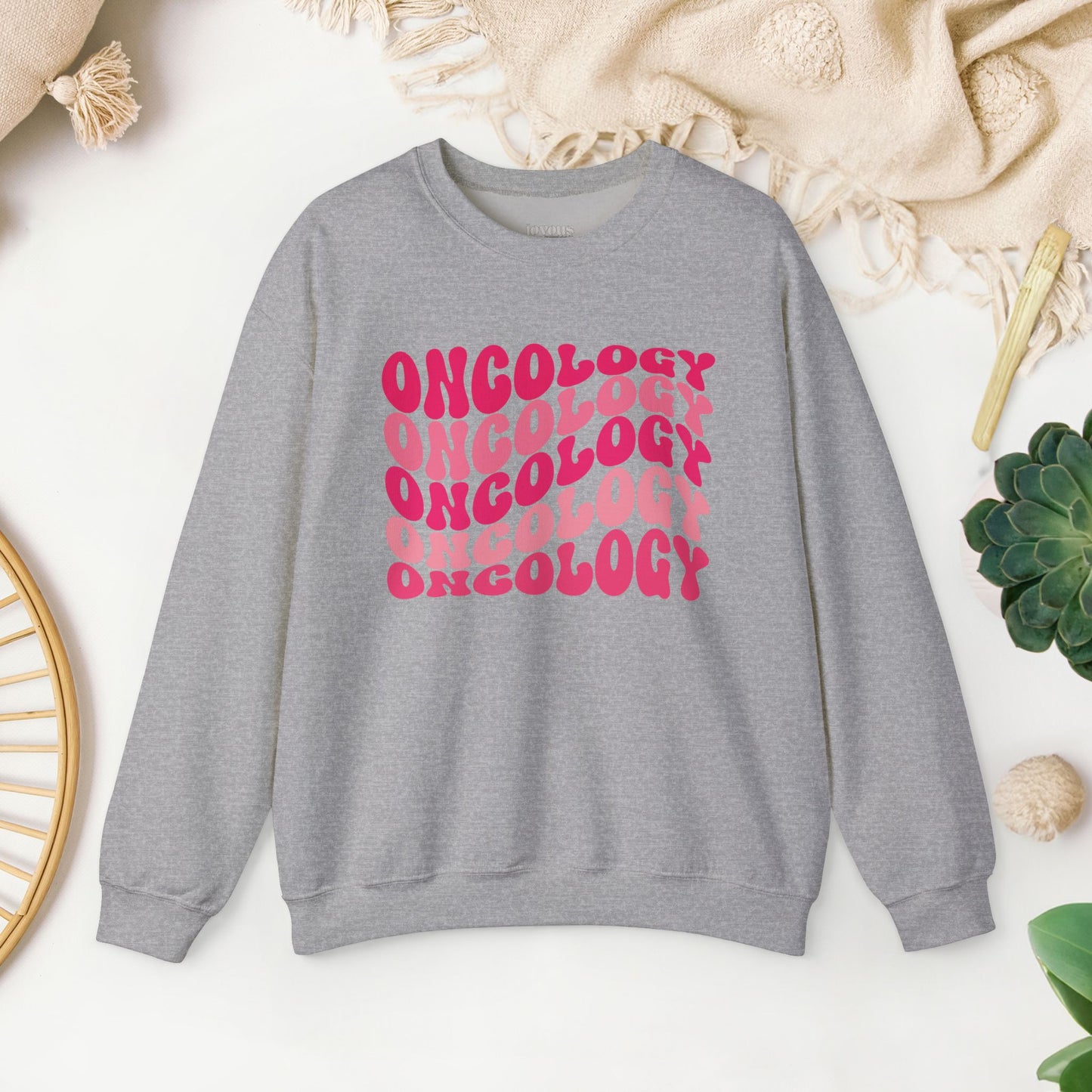 Pink Groovy Colorful Oncology Sweatshirt