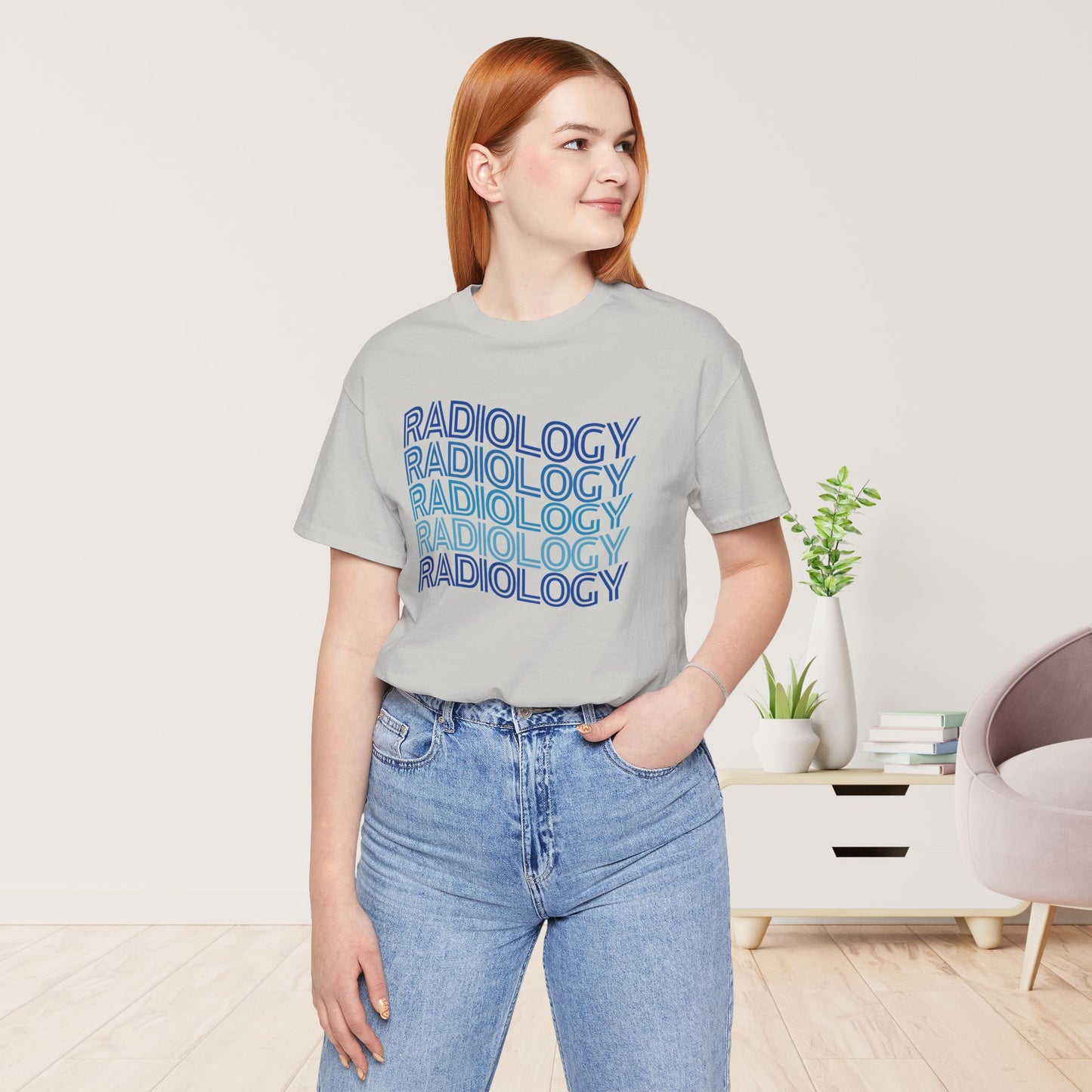 Wavy Blue Radiology Soft Cotton Tee