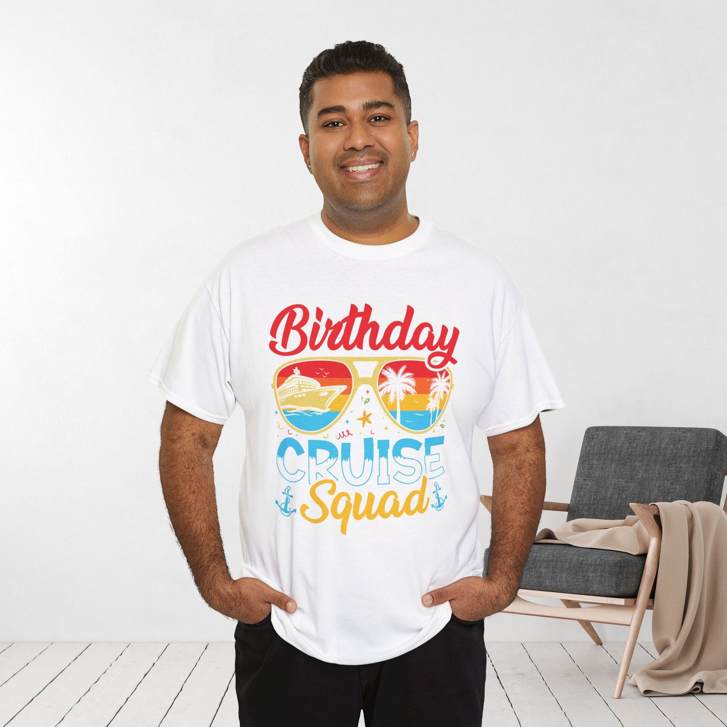 Birthday Cruise Squad Shirt - Family Cruise Vacation Heavy Cotton Tee