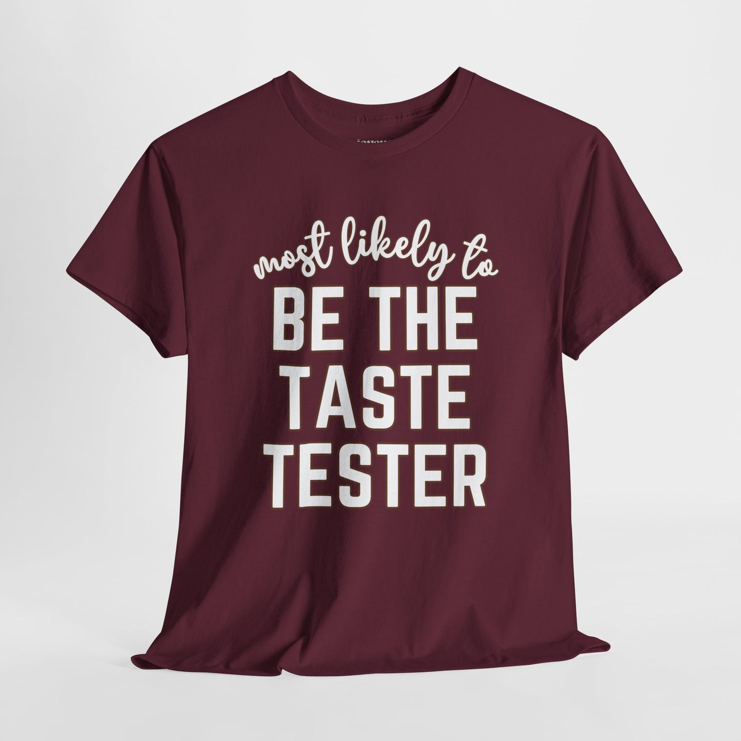 Funny Thanksgiving Shirt - Most Likely To Be the Taste Tester Heavy Cotton Tee