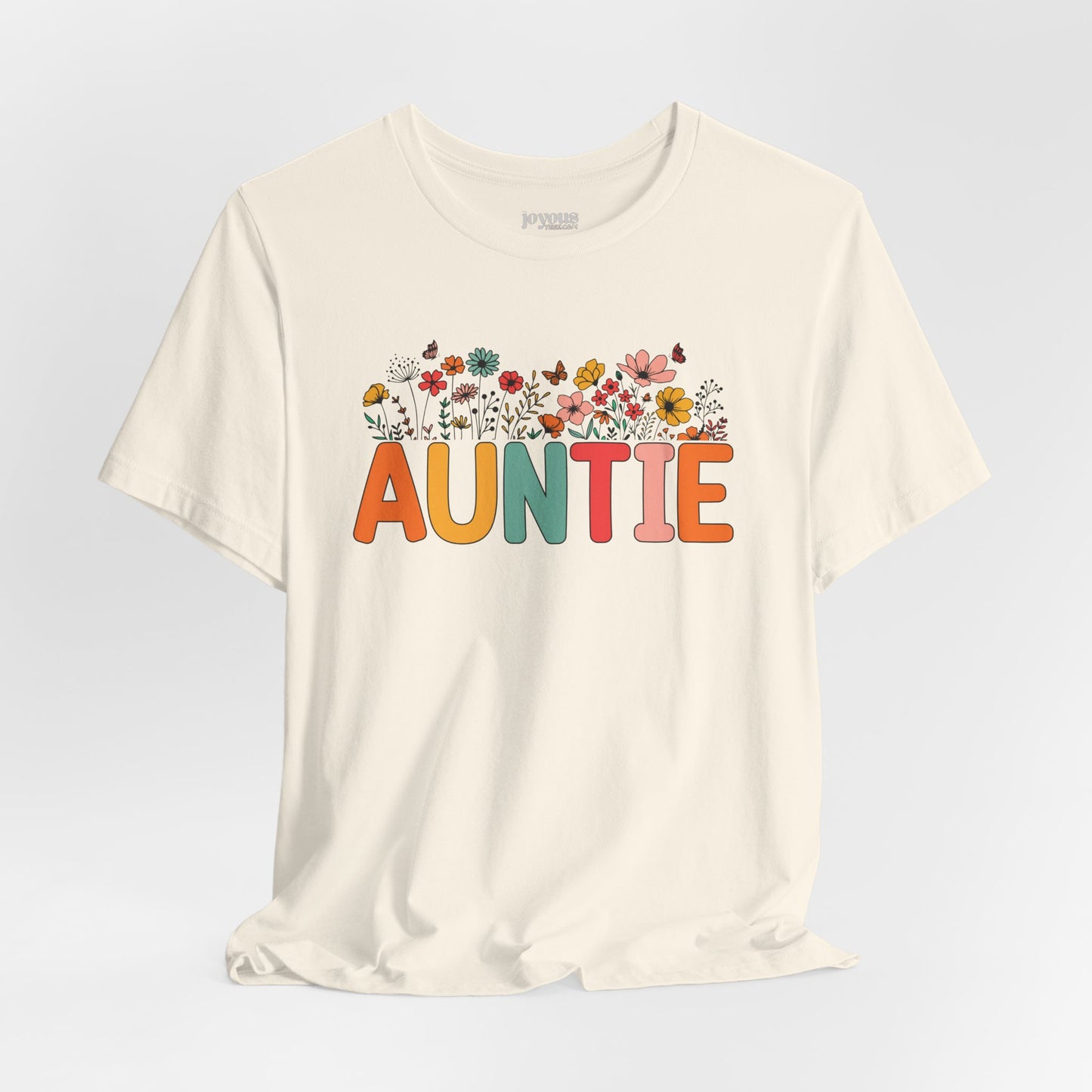 Spring Floral Auntie Soft Cotton Tee