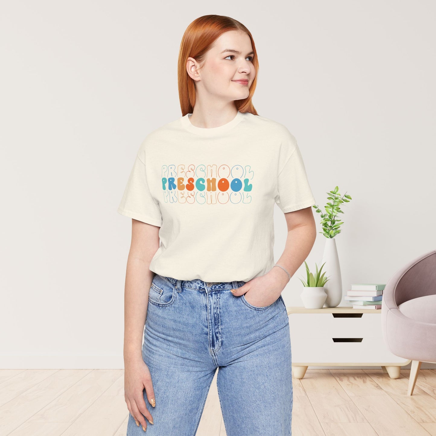 Trendy Preschool Teacher Soft Cotton Tee