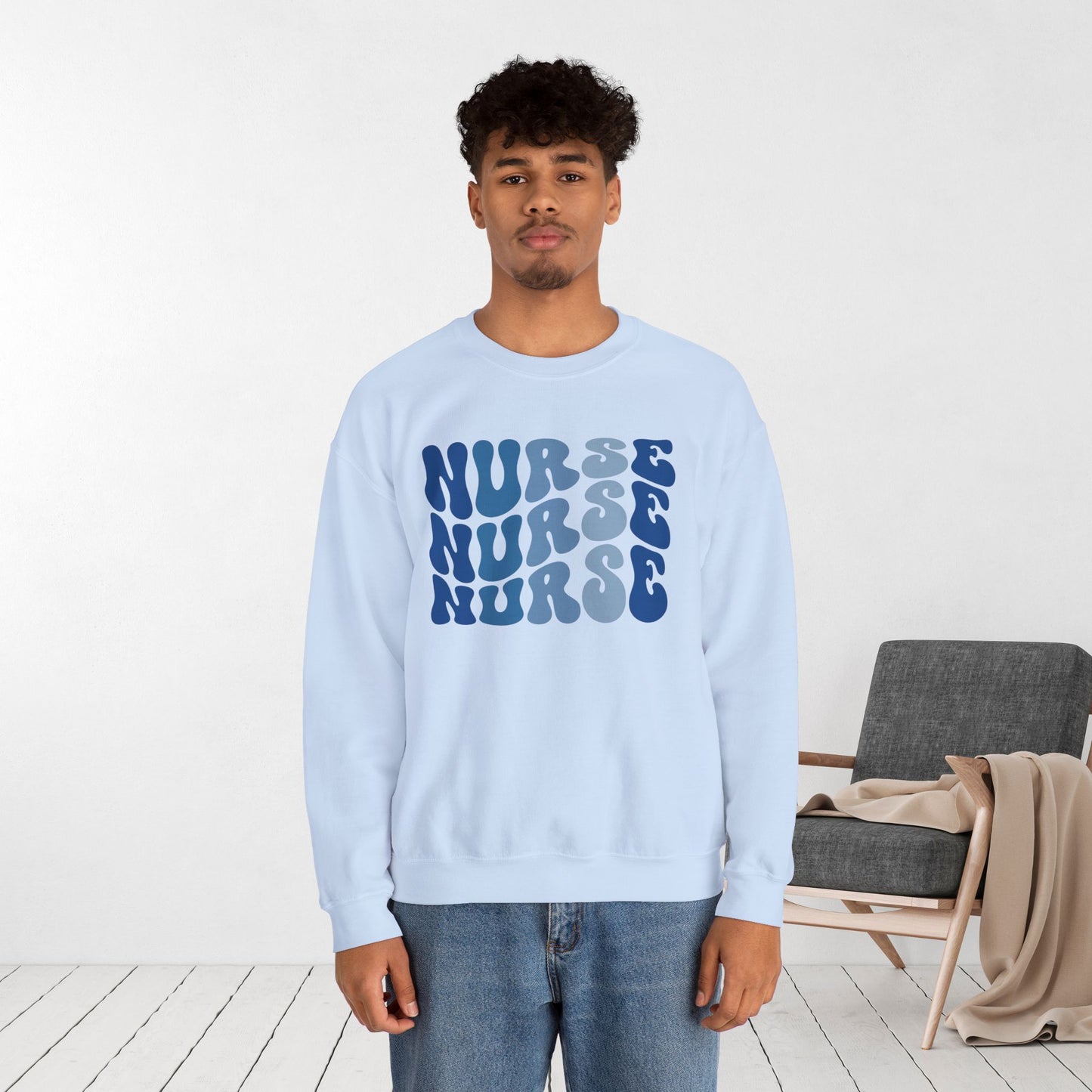 Groovy Blue Nurse Sweatshirt