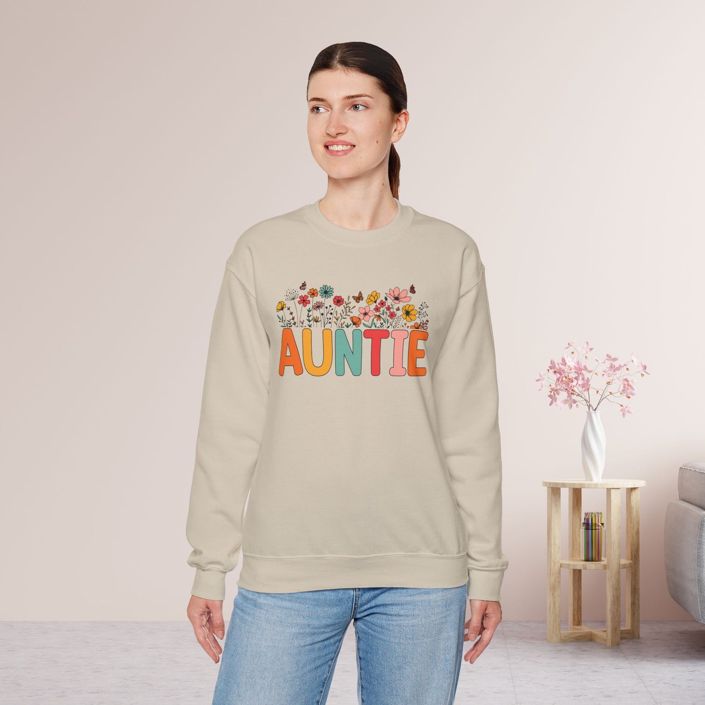 Spring Floral Auntie Sweatshirt