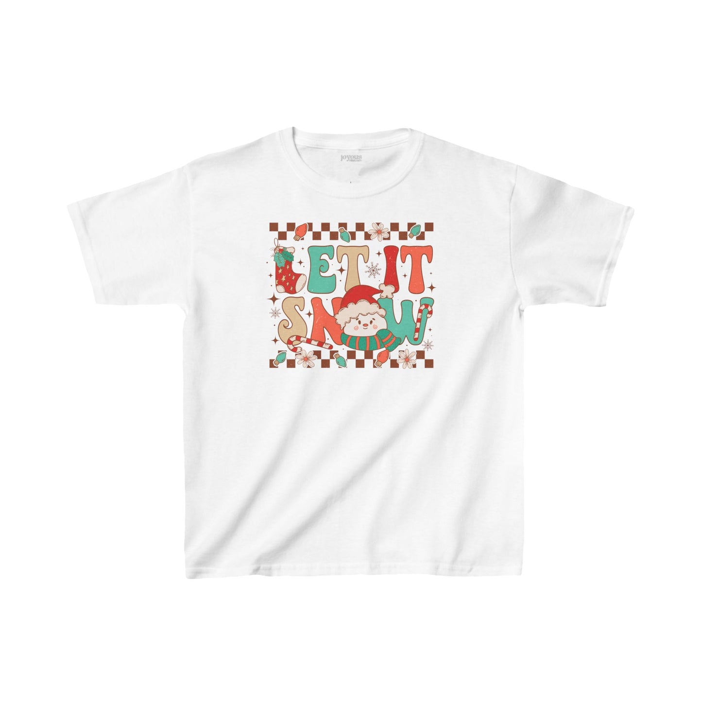 Let It Snow Youth Christmas Shirt - Retro Christmas Tee