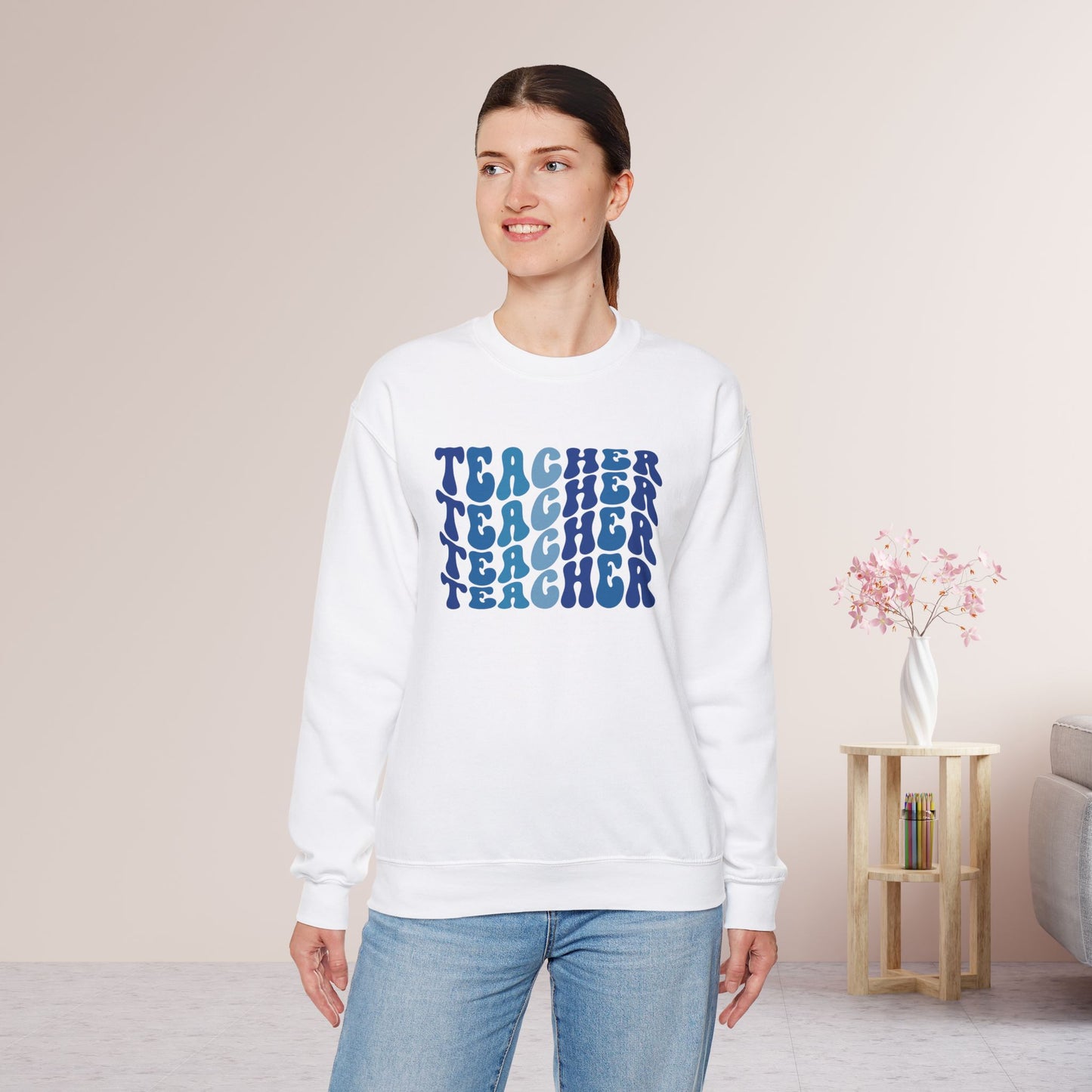 Groovy Blue Teacher Sweatshirt