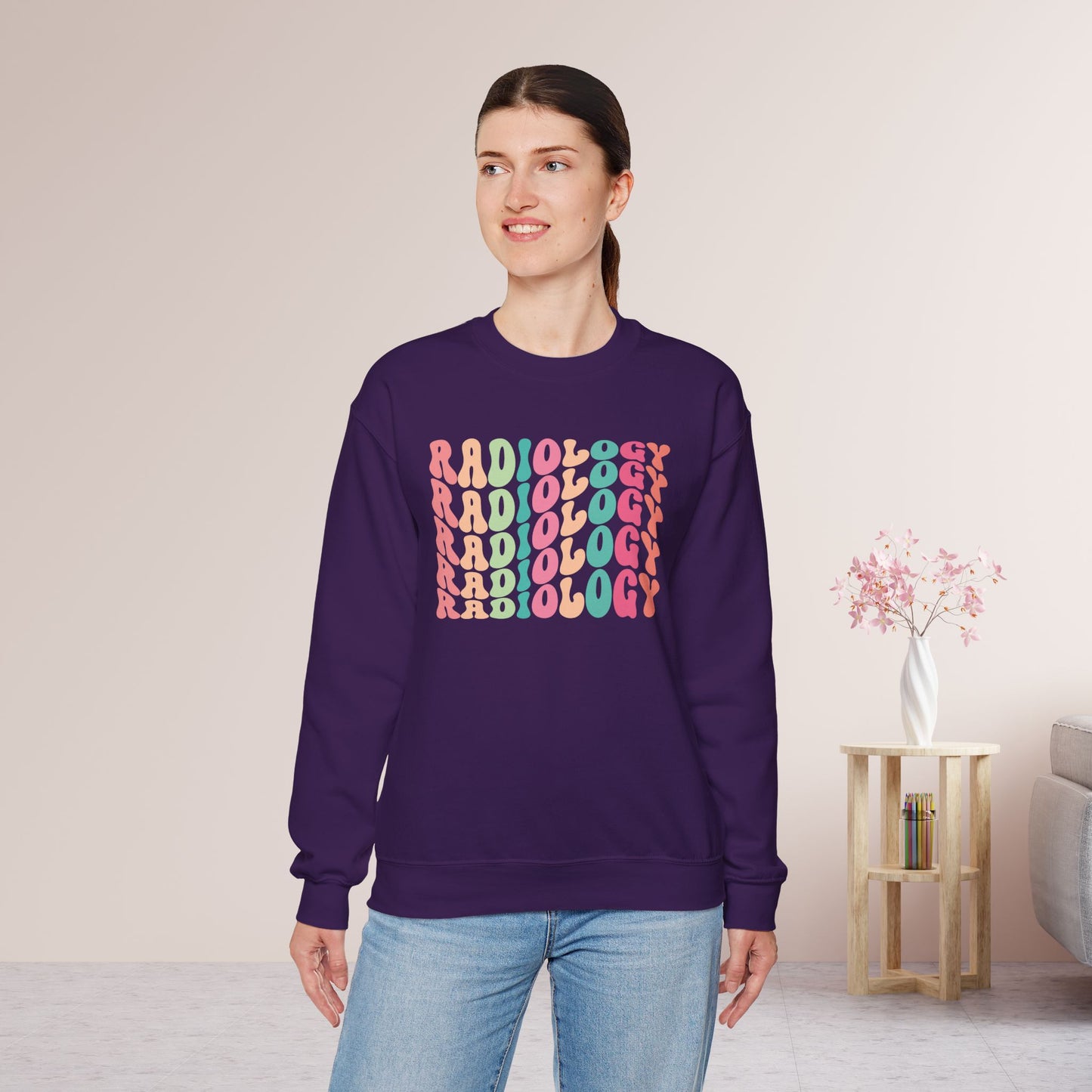 Groovy Colorful Radiology Sweatshirt for RAD Technician