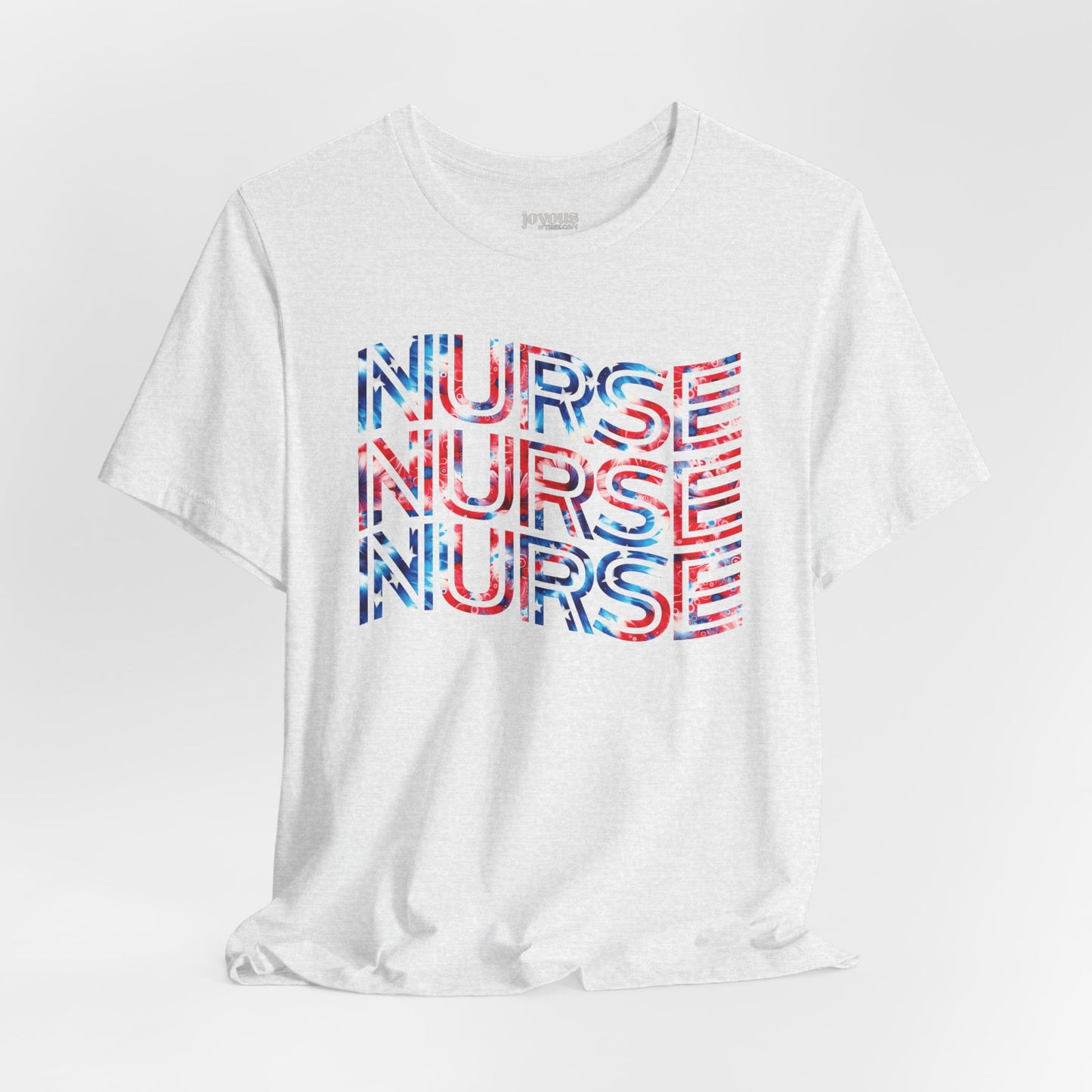 Wavy Patriotic Nurse Shirt - 4th of July Nurse Soft Cotton Tee